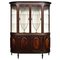 Large Antique Mahogany Bow Ended Display Cabinet 1