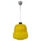 Lámpara colgante moderna en forma de globo de vidrio amarillo, años 60, Imagen 1