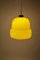 Lámpara colgante moderna en forma de globo de vidrio amarillo, años 60, Imagen 7