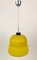 Lámpara colgante moderna en forma de globo de vidrio amarillo, años 60, Imagen 3