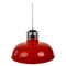 Lampade a sospensione in stile industriale arancione, Ungheria, anni '70, set di 3, Immagine 2