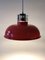 Hungarian Industrial Style Pendant Lamps in Burnt Orange, 1970s, Set of 3 14