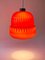 Modern Red Glass Globe Pendant Lamp, 1960s 6