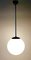 Pendant Light with Round Opaline Glass Shade and Bakelite Elements, 1930s 5