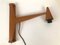 Mid-Century Wand- und Drehbare Holzlampe mit Schirm aus Andrew Martin Leinen, 1950er 11