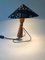 Lámpara de mesa Mid-Century con pantalla de Andrew Marten Linen, años 50, Imagen 14