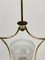 Hollywood Regency Style Pendant Lamp in Brass and Glass, Austria, 1950s 8