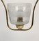 Hollywood Regency Style Pendant Lamp in Brass and Glass, Austria, 1950s, Image 10