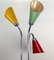 Mid-Century Floor Lamp with Red, Yellow & Green Shades, Slovakia, 1950s, Image 2