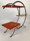 Etagère Bauhaus in metallo cromato con mensole in corallo, giallo e rosso, anni '20, Immagine 4