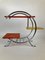 Bauhaus Chrome Etagere with Coral, Yellow & Red-Painted Shelves, 1920s 5