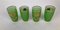 Mid-Century Lemonade Set in Jade Green Glass, 1950s, Set of 5 6