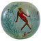 Cabana Style Glass Vase with Hand-Painted Swimming Girls and Corals, 1950s 1