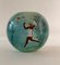 Cabana Style Glass Vase with Hand-Painted Swimming Girls and Corals, 1950s 2