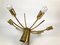 Mid-Century Sun Brass Ceiling Lamp, 1950s 4