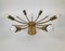 Mid-Century Sun Brass Ceiling Lamp, 1950s, Image 2