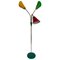 Mid-Century Floor Lamp with 3 Shades in Yellow, Green & Red from Lidokov, 1956 1