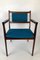 Rosewood Chairs with Turquoise Fabric, 1960s, Set of 2, Image 9