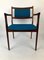 Rosewood Chairs with Turquoise Fabric, 1960s, Set of 2, Image 2