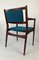 Rosewood Chairs with Turquoise Fabric, 1960s, Set of 2, Image 14