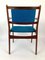 Rosewood Chairs with Turquoise Fabric, 1960s, Set of 2, Image 6