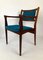 Rosewood Chairs with Turquoise Fabric, 1960s, Set of 2 3