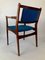 Rosewood Chairs with Turquoise Fabric, 1960s, Set of 2, Image 5