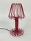 Small Italian Table Lamp in Red, 1990s, Image 5