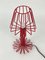Small Italian Table Lamp in Red, 1990s, Image 2