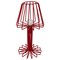 Small Italian Table Lamp in Red, 1990s, Image 1