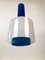 Rimini Blue Ceramic Ceiling Lamp by Aldo Londi for Bitossi, Italy, 1960s 3