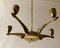 French Brass Chandelier, 1950s 8