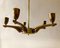 Lámpara de araña francesa de latón, años 50, Imagen 11
