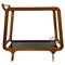 Bar Cart in Cherry and Brass, 1960s, Image 1