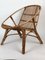 Mesa de centro y sillas de jardín italianas Mid-Century de bambú, años 60. Juego de 3, Imagen 13