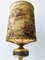 Victorian Style Brass Table Lamp with Lampshade in Romantic Love Scene, 1930s 4