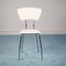 Vintage White Eco-Leather & Steel Dining Chairs, 1980s, Set of 4 1