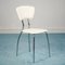 Vintage White Eco-Leather & Steel Dining Chairs, 1980s, Set of 4 4
