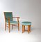 Mid-Century Sessel & Hocker, 3er Set 3