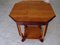 Art Deco Square Walnut Coffee Table with Carvings 14