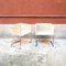 Sedie da ufficio Mid-Century moderne in acciaio cromato e intrecciato, Italia, anni '70, set di 4, Immagine 3