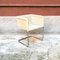 Sedie da ufficio Mid-Century moderne in acciaio cromato e intrecciato, Italia, anni '70, set di 4, Immagine 5