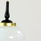 Mid-Century Ceiling Light with Two Opaline Lights, 1960s, Image 6