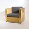 Goldene Vintage Art Deco Stil Sessel, 2er Set 3