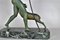 Diane & the Deer Bronze Skulptur von Guiraud-Rivière, 1930er 7