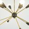 Vintage Brass & Metal 12-Light Sputnik Ceiling Lamp, 1950s 8