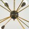 Vintage Brass & Metal 12-Light Sputnik Ceiling Lamp, 1950s 7