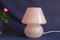 Vintage Pink Murano Vetri Swirl Mushroom Lamp, Italy, 1970s 1