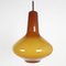 Lampe à Suspension Ocre en Verre par Massimo Vignelli pour Venini, 1950s 1