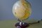 Vintage Illuminated Glass Topographical 24 cm Globe with Pagwood Base from JRO-Verlag, 1960s 4